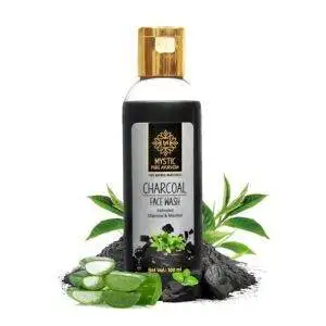 Mystic Activated Charcoal Face Wash for Oil Control, Acne & Detox with Mint, Aloe vera & Tea tree oil- SLS & Paraben Free - 100ML