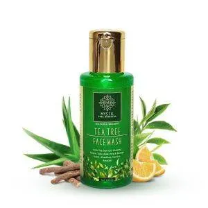 Mystic Pure Ayurveda Tea Tree Face Wash For Acne and Skin Purifying with Tea tree, Neem, Tulsi, Amla & Rose- 100ML- Sulphate & Paraben Free